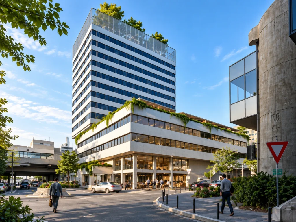 Création d&rsquo;une forêt urbaine sur le toit de la Tour Engie à Cergy