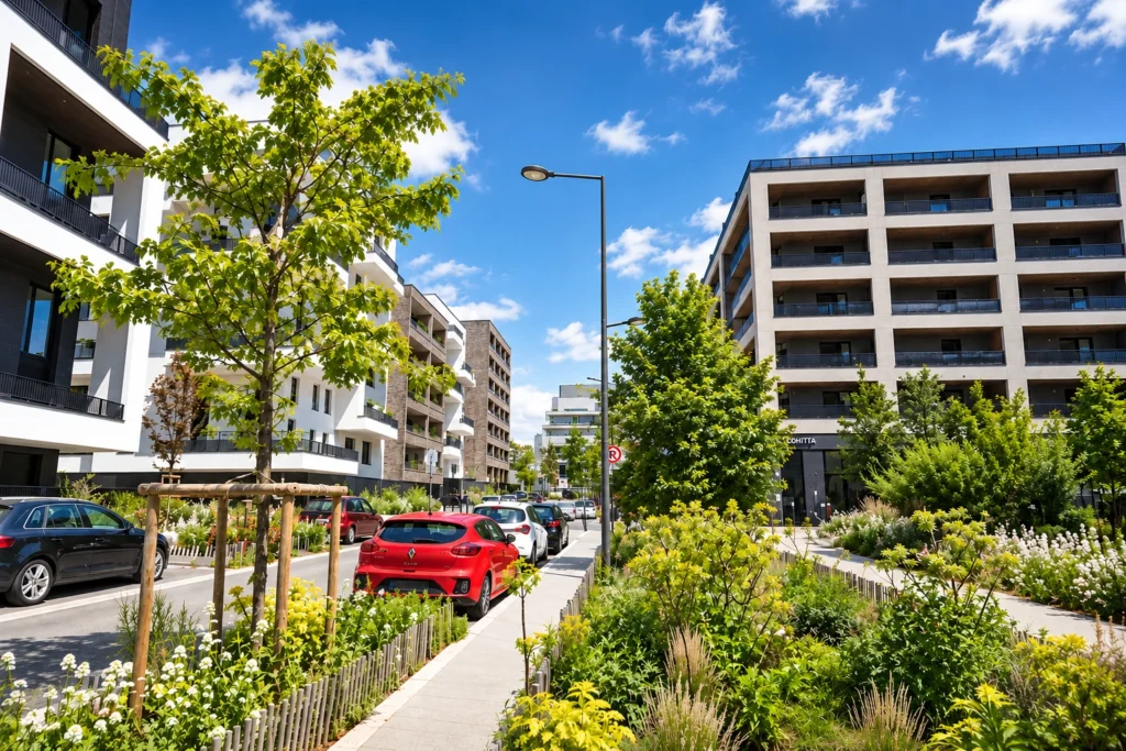 Aménagement paysager du quartier des Marjoberts à Cergy